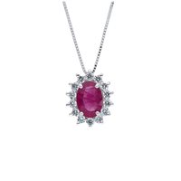 Collier Babila Milano Femme Colore in Or blanc Rubino 0.99 Ct 135040 - 135040